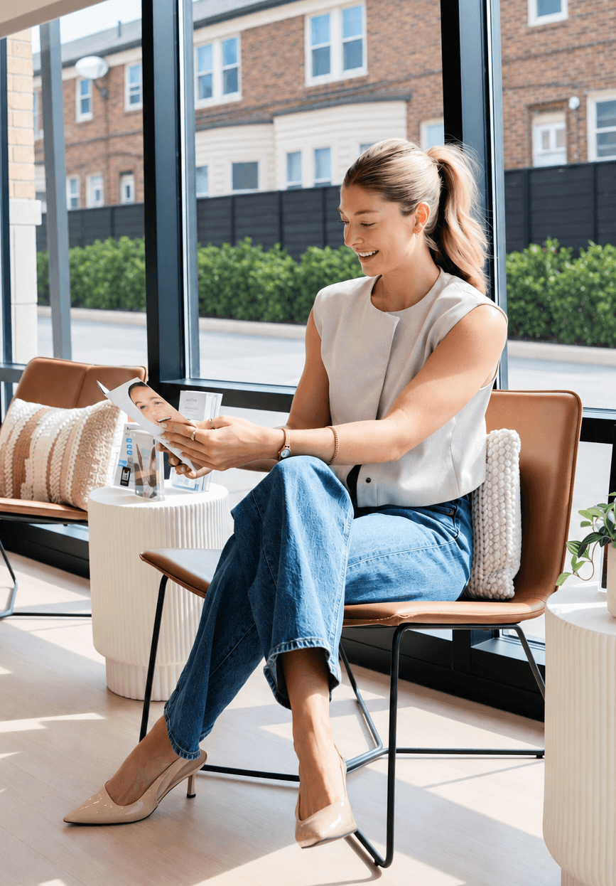 Guest relaxing in the clinic lounge